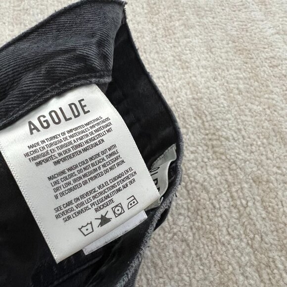 Agolde 90s Mid Rise Loose Fit Distressed Jeans in Vagabond 25 - Picture 10 of 11